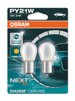 ZAROWKA POMOCN.12V PY21W OSRAM CHROM/2SZ