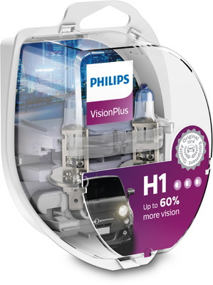 ZAROWKA HAL.H1 12V 55W PHIL.VISION+ 2SZT