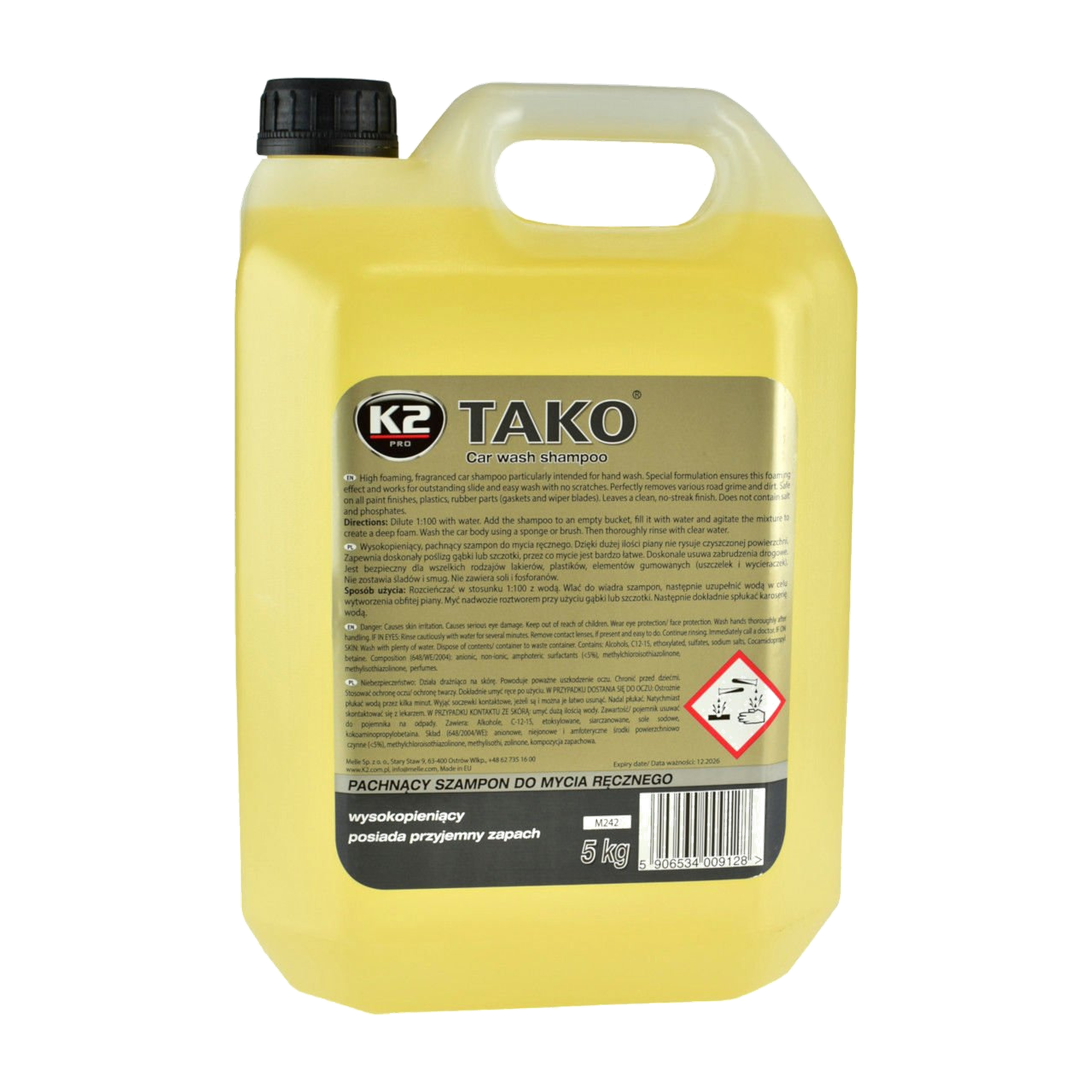 SZAMPON SAMOCHODOWY TAKO DO MYCIA RĘCZNEGO WYDAJNY 5KG