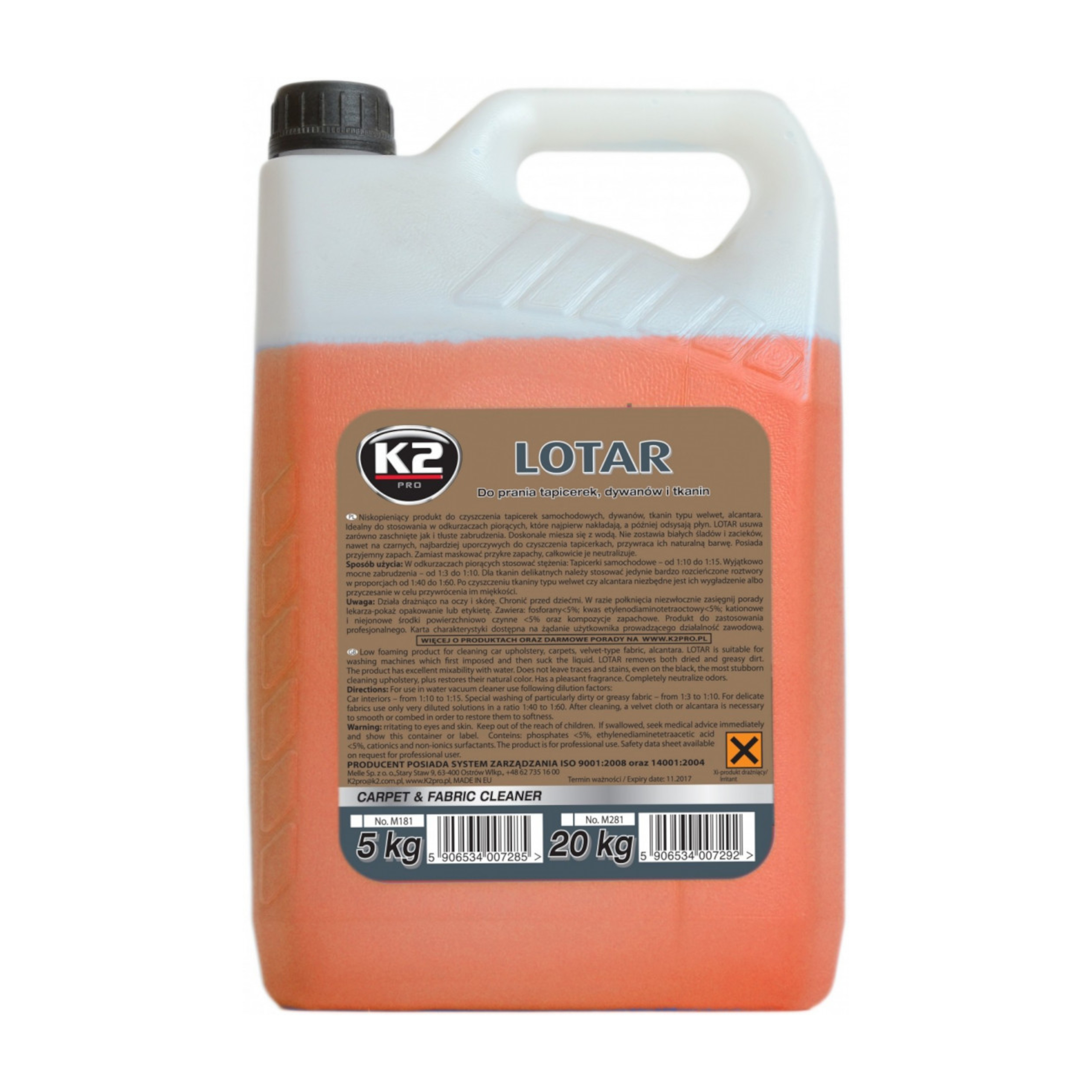 SRODEK DO CZYSZCZ.TKANIN /5L/LOTAR PRO