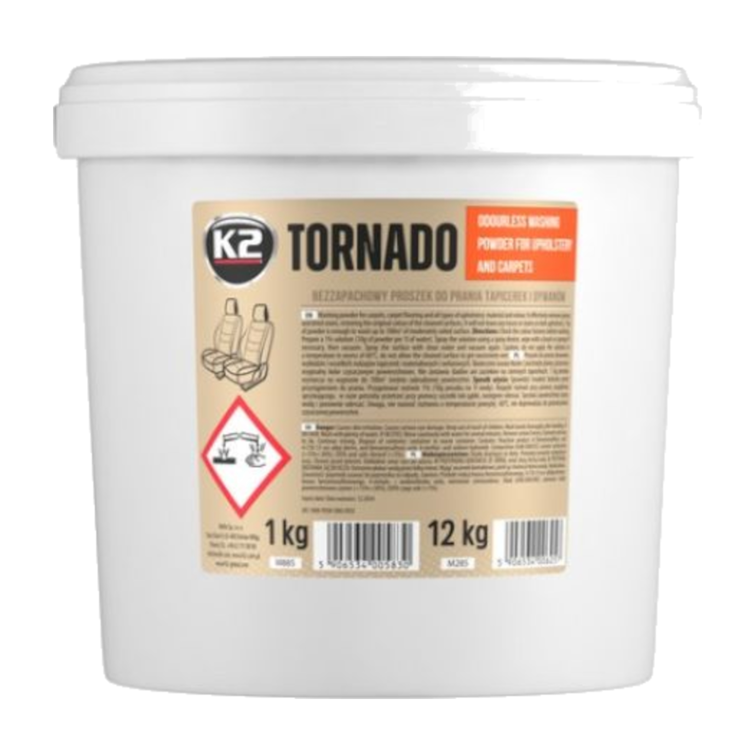 PROSZEK ZAPACHOWY DO PRANIA TAPICEREK I DYWANOW TORNADO 12KG